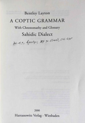 A Coptic Grammar with Chrestomathy and Glossary, Sahidic Dialect[newline]M7611-01.jpeg