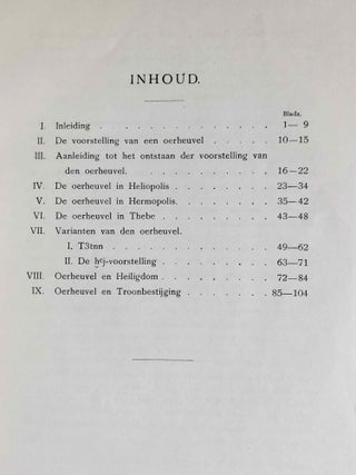 De egyptische voorstellingen betreffende den oerheuvel