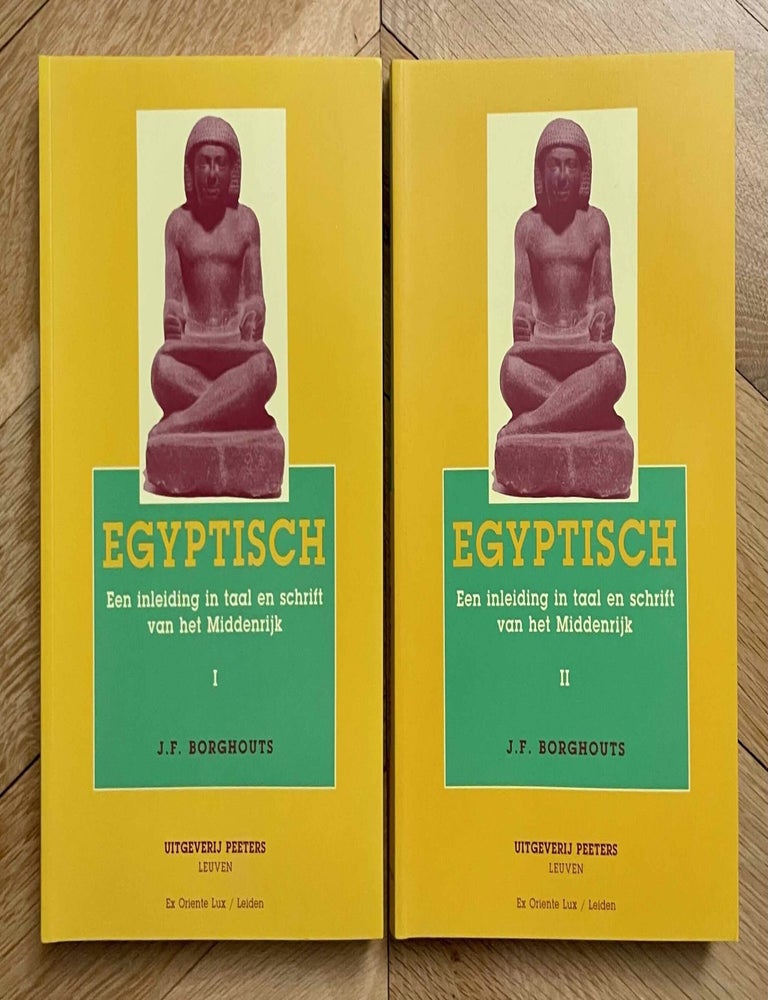 Item #M7631b Egyptisch. Een inleiding in taal en schrift van het Middenrijk. I. Grammatica en syntaxis; II. Tekenlijsten, Oefeningen, Bloemlezing. 2 volumes (complete set). BORGHOUTS Joris Frans.[newline]M7631b-00.jpeg
