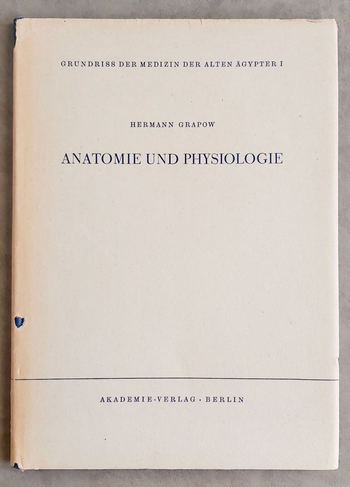 Item #M7634a Anatomie und Physiologie. GRAPOW Hermann.[newline]M7634a.jpeg