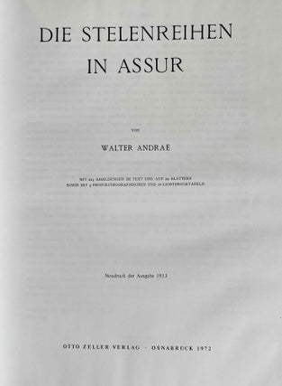 Die Stelenreihen in Assur
