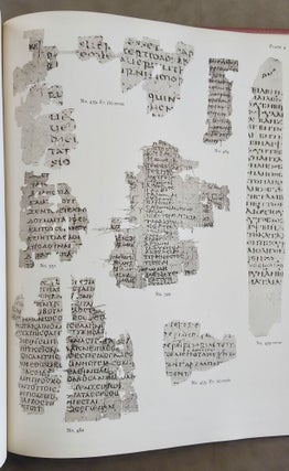 Catalogue of the Greek and Latin Papyri in the John Rylands' Library. Vol. I: Literary texts (Nos. 1 - 61). Vol. II: Documents of the Ptolemaic and Roman Periods (Nos. 62 - 456). Vol. III: Theological and literary texts (Nos. 457 - 551). Vol. IV: Documents of the Ptolemaic, Roman and Byzantine periods (Nos. 552 - 717) (complete set of 4 volumes)[newline]M7638-17.jpeg