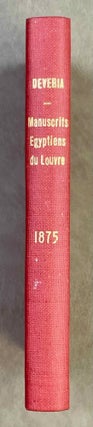 Item #M7640a Catalogue des manuscrits égyptiens écrits sur papyrus, toile, tablettes et ostraca...