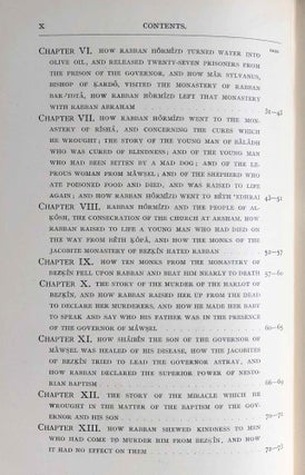The Histories of Rabban Hormizd the Persian and Rabban Bar-Idta: The Syriac Texts edited with English Translations. Vol. I: The Syriac texts. Vol. II part 1: English translations. Vol. II part 2: The metrical life of Rabban Hormizd by mar Sergius of Adhorbaijan (complete set of 3 volumes)
