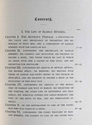 The Histories of Rabban Hormizd the Persian and Rabban Bar-Idta: The Syriac Texts edited with English Translations. Vol. I: The Syriac texts. Vol. II part 1: English translations. Vol. II part 2: The metrical life of Rabban Hormizd by mar Sergius of Adhorbaijan (complete set of 3 volumes)