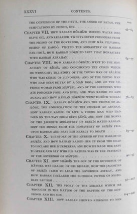 The Histories of Rabban Hormizd the Persian and Rabban Bar-Idta: The Syriac Texts edited with English Translations. Vol. I: The Syriac texts. Vol. II part 1: English translations. Vol. II part 2: The metrical life of Rabban Hormizd by mar Sergius of Adhorbaijan (complete set of 3 volumes)