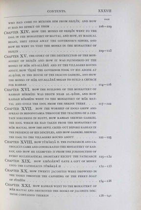 The Histories of Rabban Hormizd the Persian and Rabban Bar-Idta: The Syriac Texts edited with English Translations. Vol. I: The Syriac texts. Vol. II part 1: English translations. Vol. II part 2: The metrical life of Rabban Hormizd by mar Sergius of Adhorbaijan (complete set of 3 volumes)