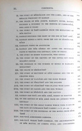 The Histories of Rabban Hormizd the Persian and Rabban Bar-Idta: The Syriac Texts edited with English Translations. Vol. I: The Syriac texts. Vol. II part 1: English translations. Vol. II part 2: The metrical life of Rabban Hormizd by mar Sergius of Adhorbaijan (complete set of 3 volumes)