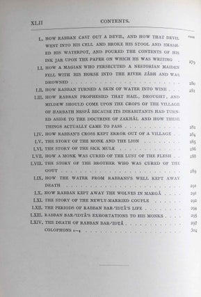 The Histories of Rabban Hormizd the Persian and Rabban Bar-Idta: The Syriac Texts edited with English Translations. Vol. I: The Syriac texts. Vol. II part 1: English translations. Vol. II part 2: The metrical life of Rabban Hormizd by mar Sergius of Adhorbaijan (complete set of 3 volumes)
