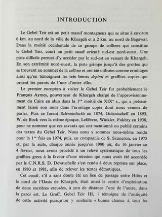 Les graffites du Gebel Teir. Textes d&eacute;motiques et grecs.