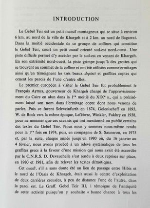 Les graffites du Gebel Teir. Textes démotiques et grecs.