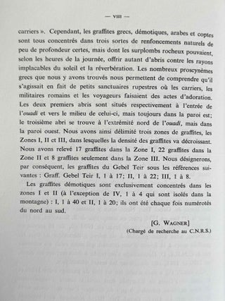 Les graffites du Gebel Teir. Textes d&eacute;motiques et grecs.