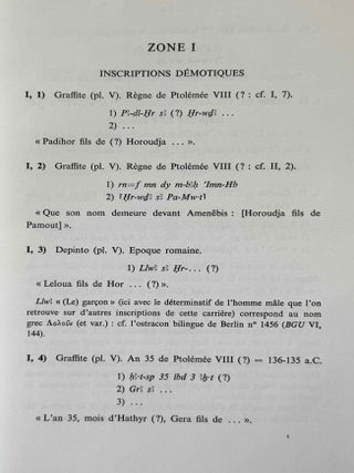 Les graffites du Gebel Teir. Textes d&eacute;motiques et grecs.