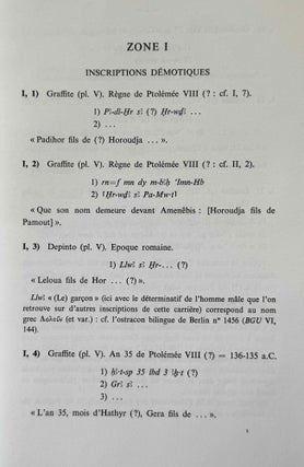 Les graffites du Gebel Teir. Textes démotiques et grecs.