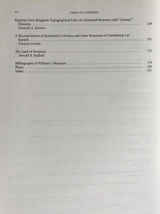 Causing His Name to Live: Studies in Egyptian Epigraphy and History in Memory of William J. Murnane