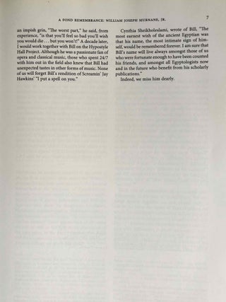 Causing His Name to Live: Studies in Egyptian Epigraphy and History in Memory of William J. Murnane