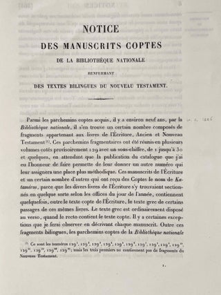 Notice des Manuscrits Coptes de la Bibliotheque Nationale renfermant des textes Bilingues du Nouveau Testament[newline]M7667-04.jpeg