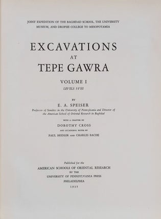 Excavations at Tepe Gawra. Volume I: Levels !-VIII and Volume II: Levels IX-XX (complete set)[newline]M7671-01.jpeg