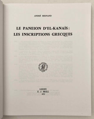 Le Paneion d'El-Kanais: Les inscriptions grecques[newline]M7688-02.jpeg