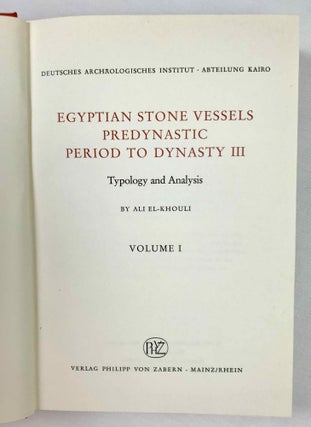 Egyptian Stone Vessels, Predynastic Period to Dynasty III. Typology and Analysis. (3 volumes, complete set)[newline]M7691-05.jpeg