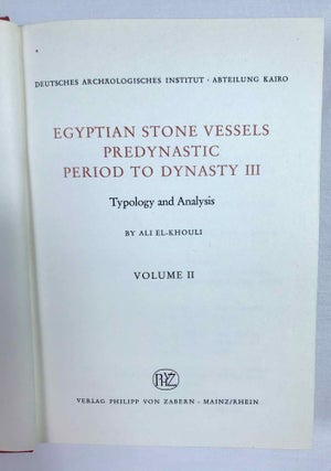 Egyptian Stone Vessels, Predynastic Period to Dynasty III. Typology and Analysis. (3 volumes, complete set)[newline]M7691-14.jpeg