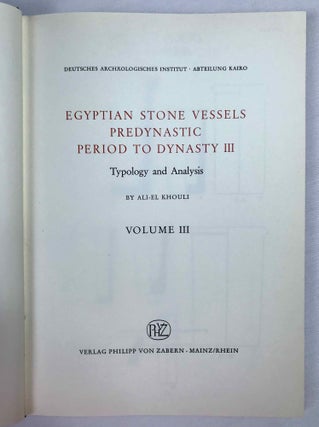 Egyptian Stone Vessels, Predynastic Period to Dynasty III. Typology and Analysis. (3 volumes, complete set)[newline]M7691-18.jpeg