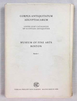 Corpus Antiquitatum Aegyptiacarum. loose-leaf catalogue of Egyptian antiquities. Museum of Fine Arts, Boston. Fascicle 1: Canopic jars.[newline]M7695-01.jpeg