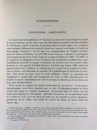Inscriptions grecques et latines de la Syrie. Tome I: Commagène et Cyrrhestique (Nos 1-256)