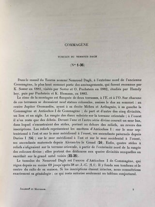 Inscriptions grecques et latines de la Syrie. Tome I: Commagène et Cyrrhestique (Nos 1-256)