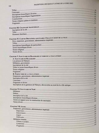 Inscriptions grecques et latines de la Syrie. Tome XVII. Fascicule 1: Palmyre.[newline]M7697b-03.jpeg