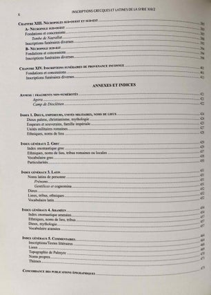 Inscriptions grecques et latines de la Syrie. Tome XVII. Fascicule 1: Palmyre.