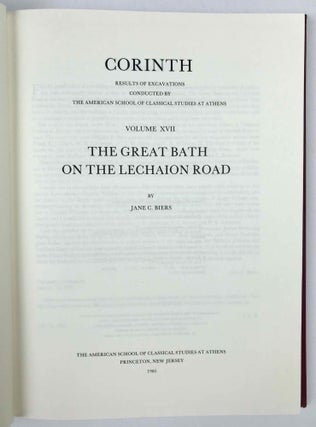 Corinth. Volume XVII: The Great Bath on the Lechaion Road[newline]M7746-01.jpeg