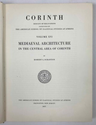 Corinth. Volume XVI: Mediaeval architecture in the central area of Corinth[newline]M7747-01.jpeg