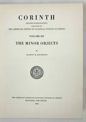 Item #M7749 Corinth. Volume XII: The Minor Objects. DAVIDSON Gladys R[newline]M7749-00.jpeg