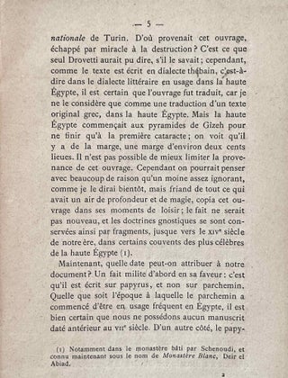 Le nouveau traité gnostique de Turin