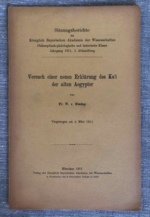 Item #M7776 Versuch einer neuen Erklärung des Ka'i der alten Ägypter. Vorgetragen am 4....