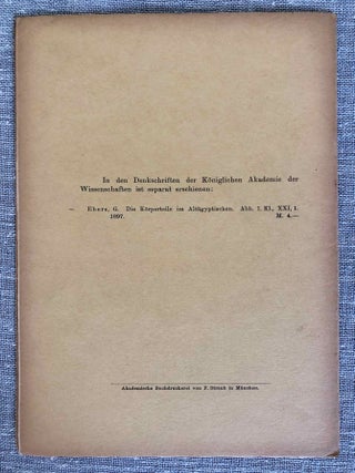 Versuch einer neuen Erkl&auml;rung des Ka'i der alten &Auml;gypter. Vorgetragen am 4. M&auml;rz 1911.[newline]M7776-04.jpeg