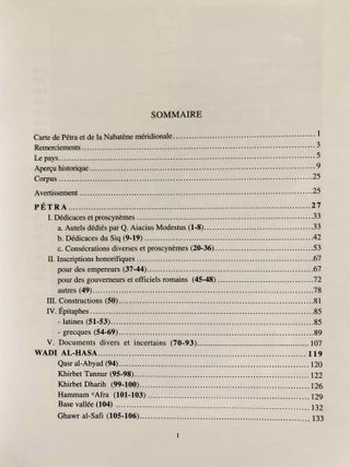 Inscriptions grecques et latines de la Syrie. Tome XXI: Inscriptions de la Jordanie, tome IV. Pétra et la Nabatène méridionale du wadi al-Hasa au golfe de 'Aqaba.
