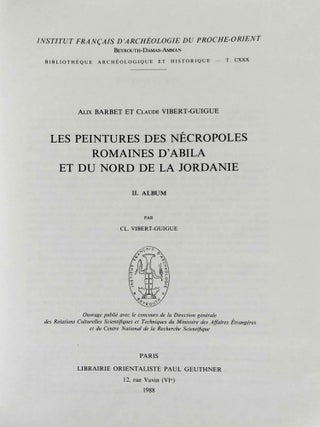 Les Peintures des Nécropoles Romaines d'Abila et du Nord de la Jordanie. Vol. I: Texte. Vol. II: Album (complete set)[newline]M7805-14.jpeg