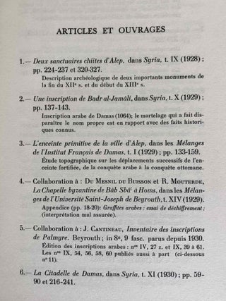 Mémorial Jean Sauvaget. Tomes I & II (complete set)