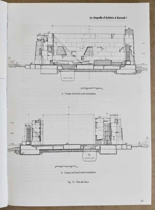 La chapelle d'Achôris à Karnak. Vol. I: Les Fouilles, l'architecture, le mobilier et l'anastylose La chapelle d'Achôris à Karnak. Vol. II,1: Texte. II,2: Documents (complete set)[newline]M7814-21.jpeg