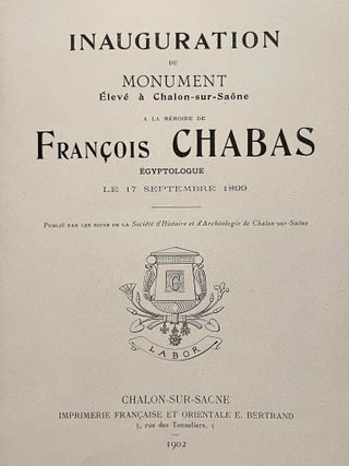Inauguration du monument élevé à Chalon-sur-Saône à la mémoire de François Chabas, égyptologue, le 17 septembre 1899[newline]M7819-04.jpeg