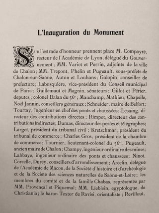 Inauguration du monument élevé à Chalon-sur-Saône à la mémoire de François Chabas, égyptologue, le 17 septembre 1899[newline]M7819a-04.jpeg