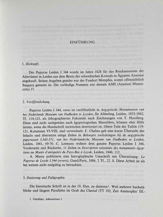 Der Amunhymnus des Papyrus Leiden I 344, Verso. 3 volumes (complete set)[newline]M7839a-10.jpeg