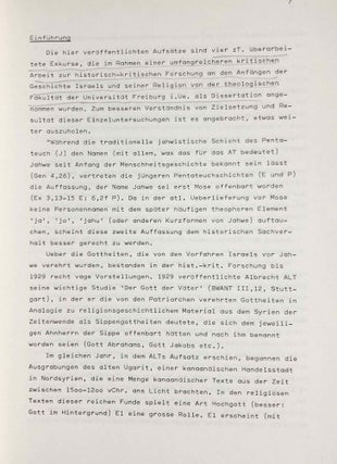 Vier Studien zu den Ursprüngen Israels. Die Sinaifrage und Probleme der Volks- und Traditionsbildung.