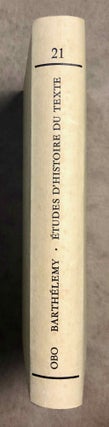 Item #M7849 Etudes d'histoire du texte de l'Ancien Testament. BARTHELEMY Dominique