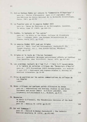 Etudes d'histoire du texte de l'Ancien Testament