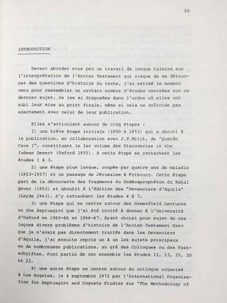 Etudes d'histoire du texte de l'Ancien Testament