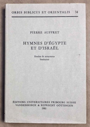 Item #M7860 Hymnes d'Egypte et d'Israël. AUFFRET Pierre
