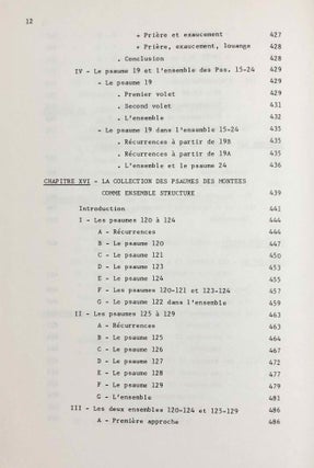 La sagesse a bâti sa maison. Etudes de structures littéraires dans l'Ancien Testament et spécialement dans les Psaumes.